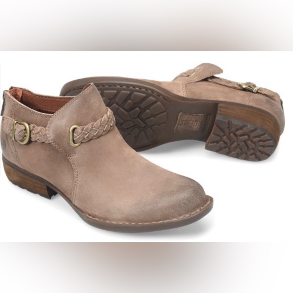 Born Tan Heeled Boots